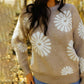 weicher Frauen-Pullover mit Blumenmuster Product vendor