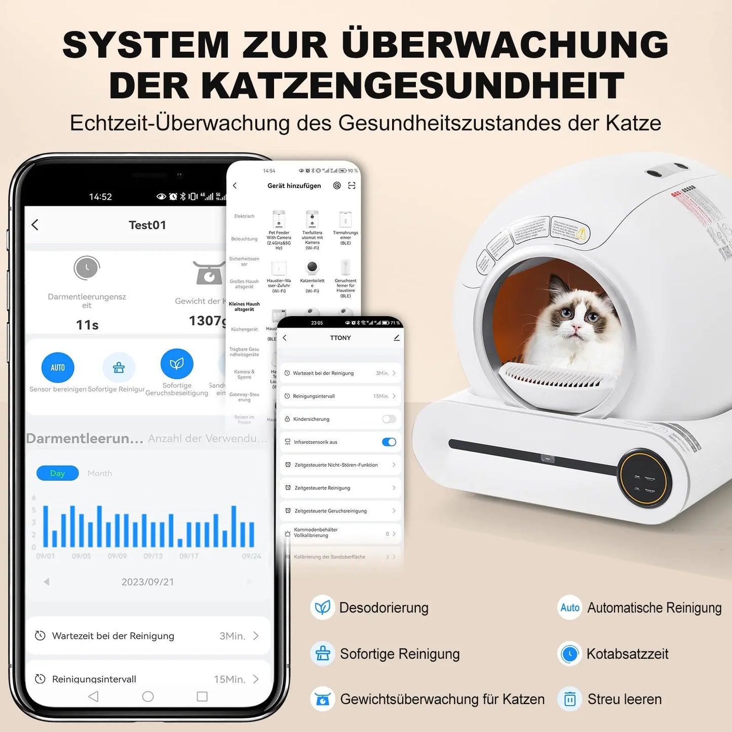 Automatisches Katzenklo mit Intelligenter App-Steuerung und Geruchskontrolle Product vendor