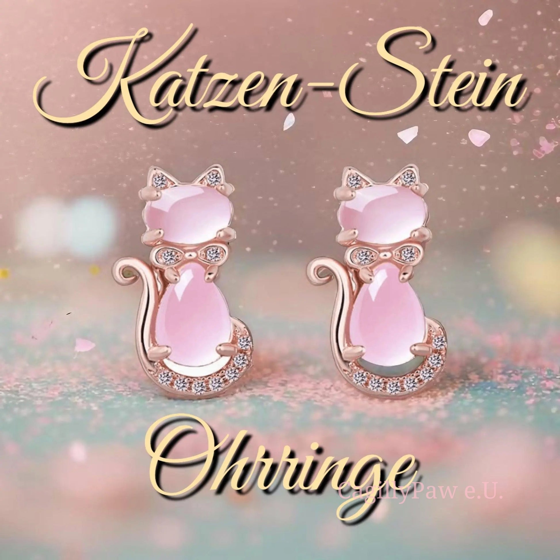 Katzen-Stein-Ohrringe Product vendor